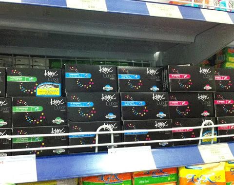 Sản phẩm tampons Kotex hiện bán rất chạy tại siêu thị Le's mart (Hà Nội). Ảnh: HT